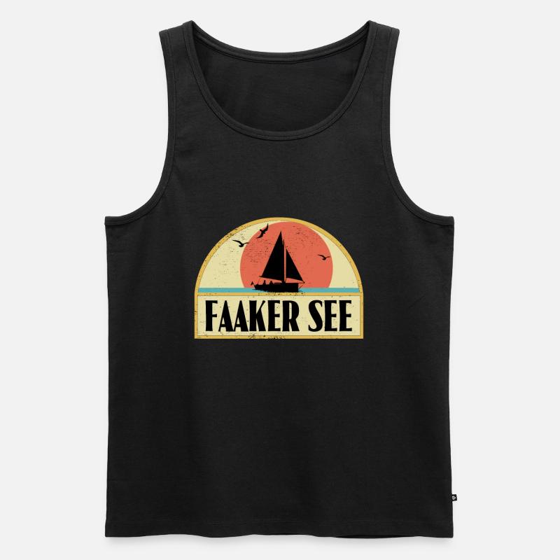 Faaker See - Männer Premium Bio Tank Top - Schwarz