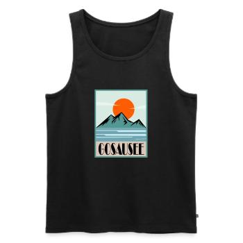 Gosausee - Männer Premium Bio Tank Top - Schwarz - Vorne - Michal (187cm)