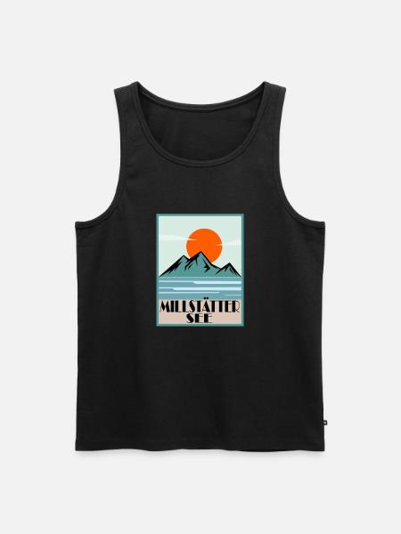 Millstätter See - Männer Premium Bio Tank Top - Schwarz