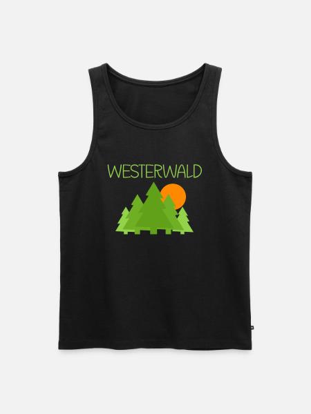 Westerwald - Männer Premium Bio Tank Top - Schwarz