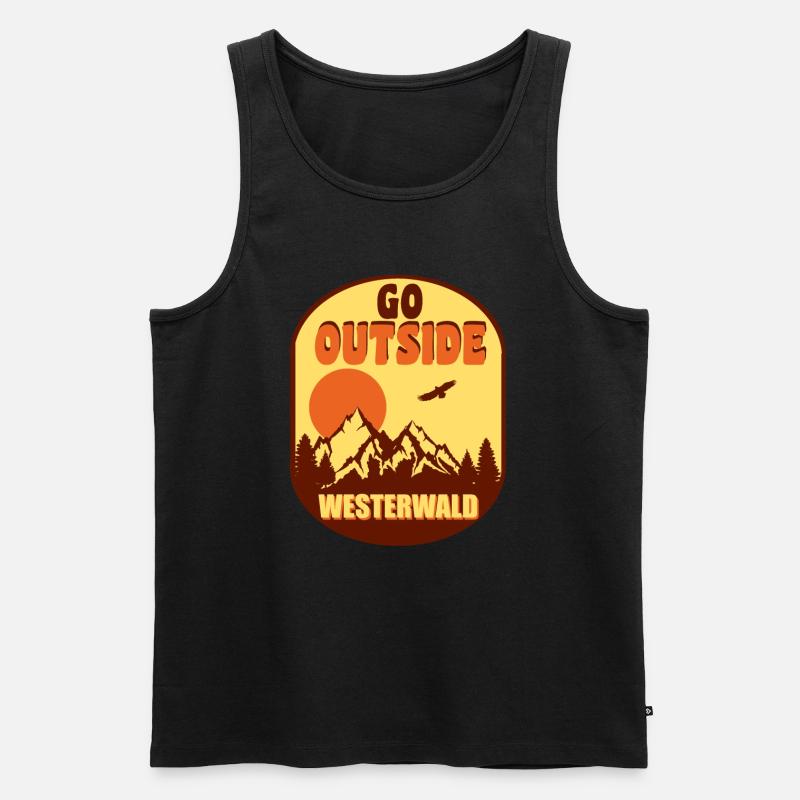 Westerwald - Männer Premium Bio Tank Top - Schwarz