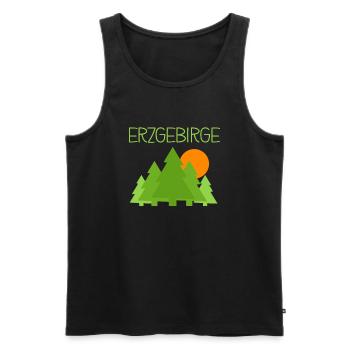 Erzgebirge - Männer Premium Bio Tank Top - Schwarz - Vorne - Michal (187cm)