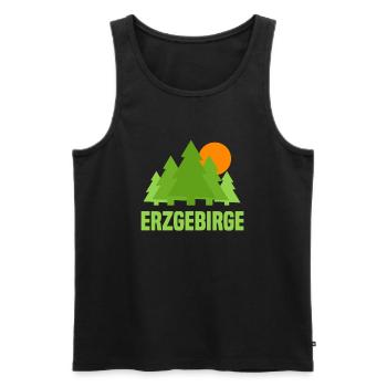 Erzgebirge - Männer Premium Bio Tank Top - Schwarz - Vorne - Michal (187cm)