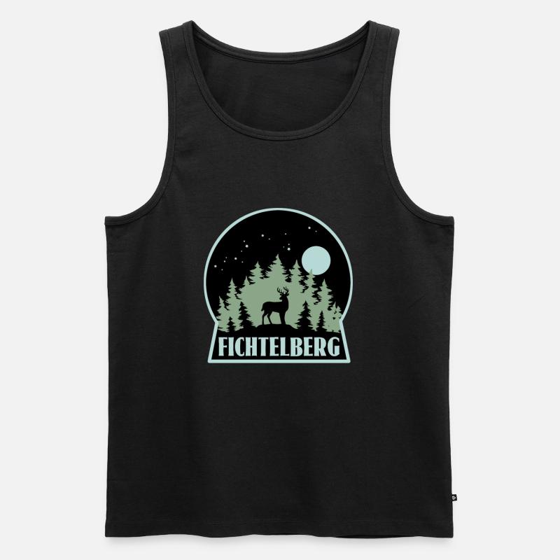 Fichtelberg - Männer Premium Bio Tank Top - Schwarz
