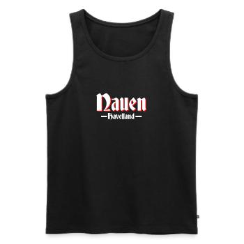 nauen - Männer Premium Bio Tank Top - Schwarz - Vorne - AI Model Male 178 light (178cm)