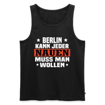 nauen - Männer Premium Bio Tank Top - Schwarz - Vorne - AI Model Male 178 light (178cm)
