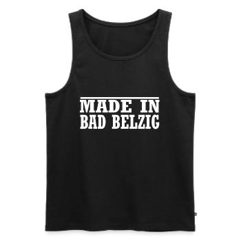 Bad Belzig - Männer Premium Bio Tank Top - Schwarz - Vorne - Michal (187cm)