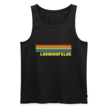 Ludwigsfelde - Männer Premium Bio Tank Top - Schwarz - Vorne - Michal (187cm)