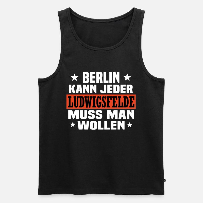 Ludwigsfelde - Männer Premium Bio Tank Top - Schwarz