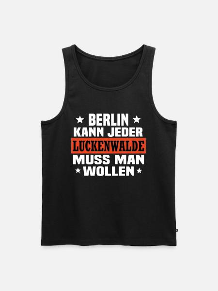 Luckenwalde - Männer Premium Bio Tank Top - Schwarz