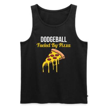 Joueur de dodgeball Entraîneur Sports d’équipe Pizza Drôle - Débardeur bio Premium Homme - noir - Devant - Michal (187cm)