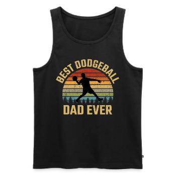 Dodgeball Dad Team Sports Vintage Rétro - Débardeur bio Premium Homme - noir - Devant - Michal (187cm)