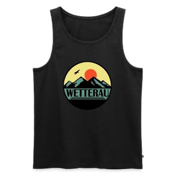 Wetterau - Männer Premium Bio Tank Top - Schwarz - Vorne - Michal (187cm)