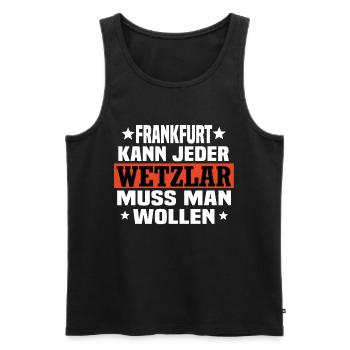 Wetzlar - Männer Premium Bio Tank Top - Schwarz - Vorne - AI Model Male 178 light (178cm)