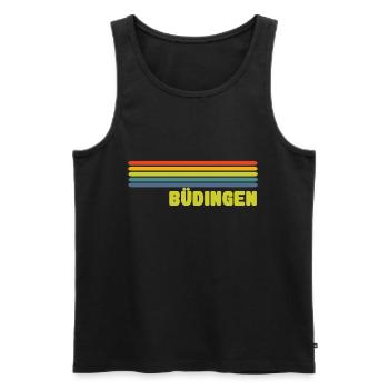 Büdingen - Männer Premium Bio Tank Top - Schwarz - Vorne - AI Model Male 178 light (178cm)