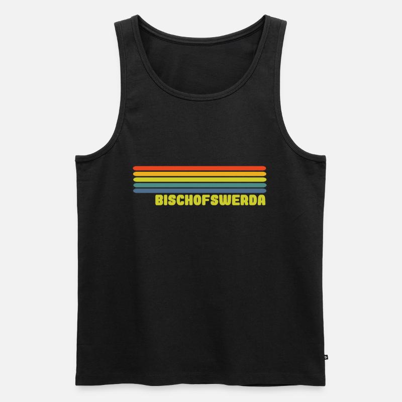 Bischofswerda - Männer Premium Bio Tank Top - Schwarz
