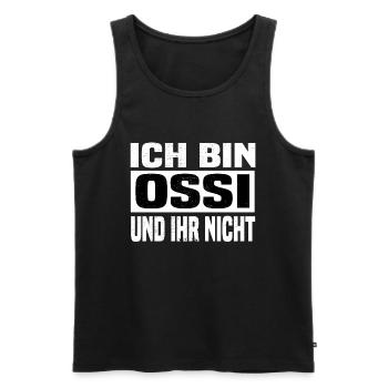 ossi und ihr nicht - Männer Premium Bio Tank Top - Schwarz - Vorne - AI Model Male 178 light (178cm)