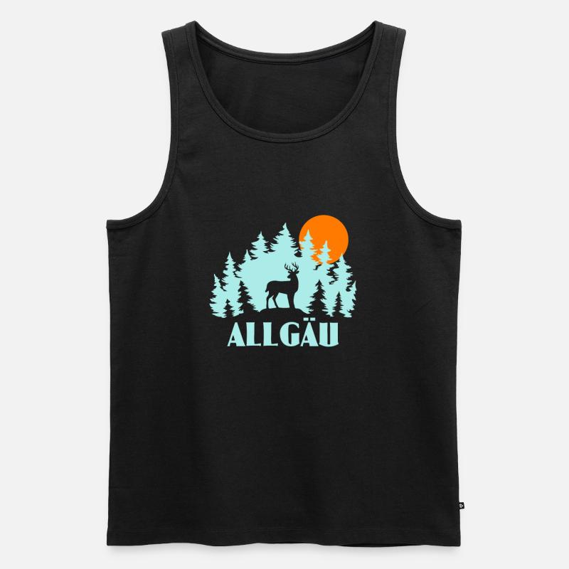 Allgäu - Männer Premium Bio Tank Top - Schwarz