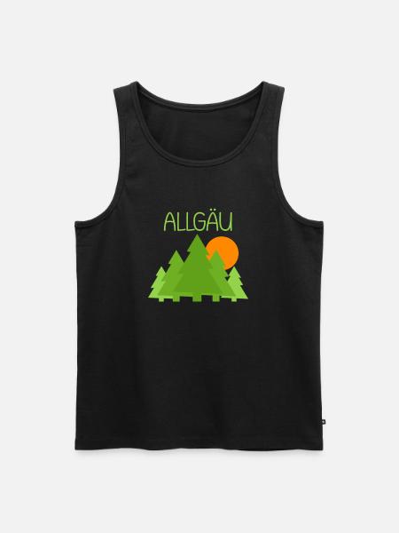 Allgäu - Männer Premium Bio Tank Top - Schwarz