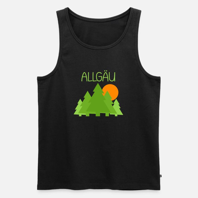 Allgäu - Männer Premium Bio Tank Top - Schwarz