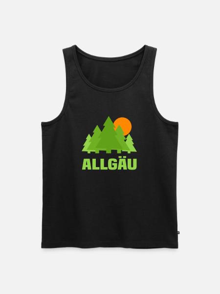 Allgäu - Männer Premium Bio Tank Top - Schwarz