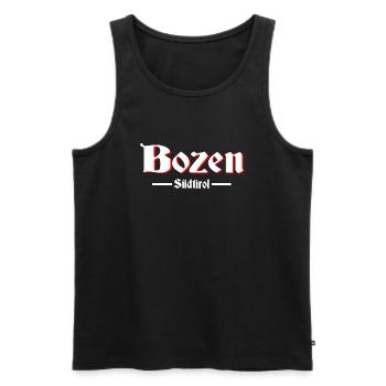 Bozen Südtirol - Männer Premium Bio Tank Top - Schwarz - Vorne - Michal (187cm)