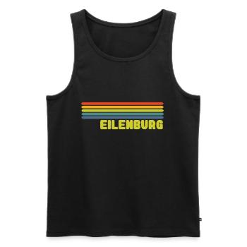 Eilenburg - Männer Premium Bio Tank Top - Schwarz - Vorne - AI Model Male 178 light (178cm)