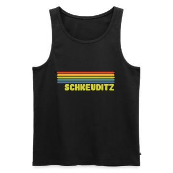 Schkeuditz - Männer Premium Bio Tank Top - Schwarz - Vorne - AI Model Male 178 light (178cm)