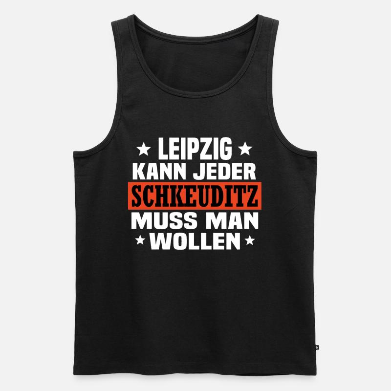 Schkeuditz - Männer Premium Bio Tank Top - Schwarz