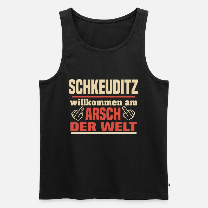 Schkeuditz - Männer Premium Bio Tank Top - Schwarz