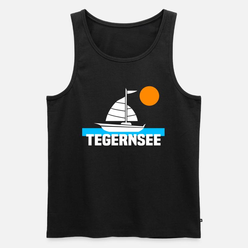 Tegernsee - Männer Premium Bio Tank Top - Schwarz