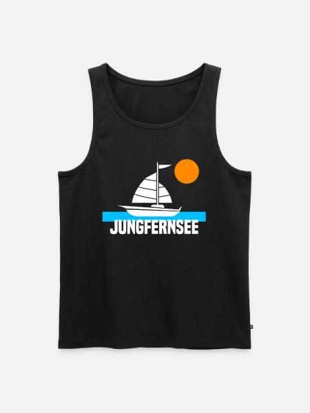 Jungfernsee - Männer Premium Bio Tank Top - Schwarz
