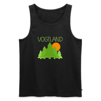 Vogtland - Männer Premium Bio Tank Top - Schwarz - Vorne - Michal (187cm)