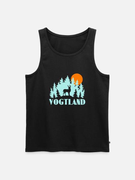 Vogtland - Männer Premium Bio Tank Top - Schwarz