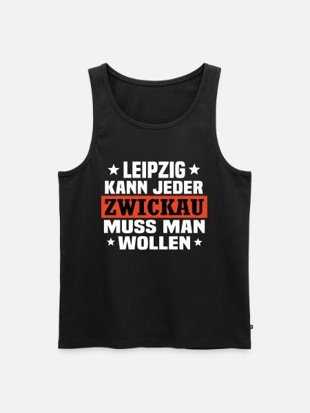 Zwickau - Männer Premium Bio Tank Top - Schwarz