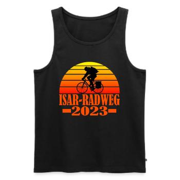 Isar radweg - Männer Premium Bio Tank Top - Schwarz - Vorne - AI Model Male 178 light (178cm)