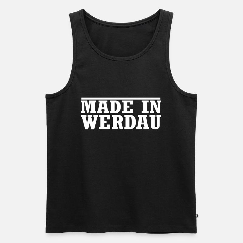 Werdau - Männer Premium Bio Tank Top - Schwarz