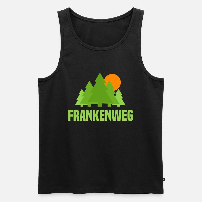 Frankenweg - Männer Premium Bio Tank Top - Schwarz