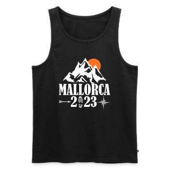 Mallorca 2023 - Männer Premium Bio Tank Top - Schwarz - Vorne - AI Model Male 178 light (178cm)