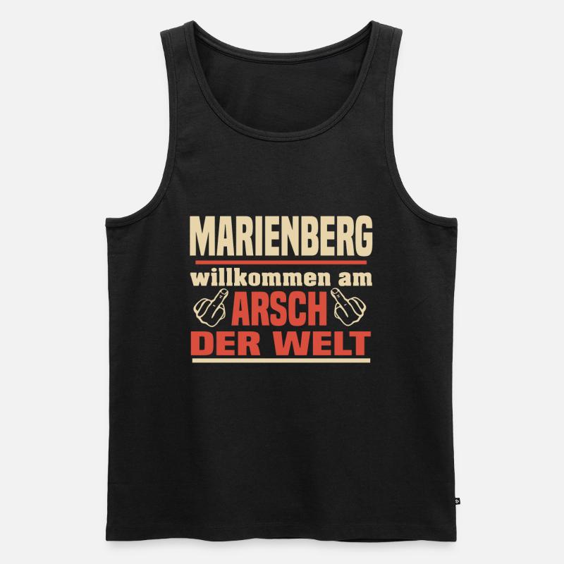 Marienberg - Männer Premium Bio Tank Top - Schwarz