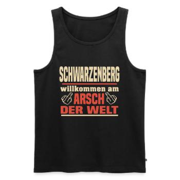 Schwarzenberg - Männer Premium Bio Tank Top - Schwarz - Vorne - Michal (187cm)