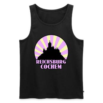 Reichsburg Cochem - Männer Premium Bio Tank Top - Schwarz - Vorne - AI Model Male 178 light (178cm)