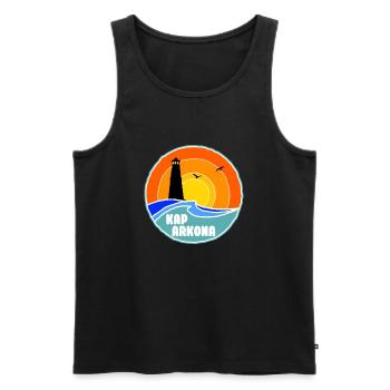Kap Arkona - Männer Premium Bio Tank Top - Schwarz - Vorne - AI Model Male 178 light (178cm)