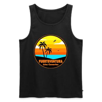 Fuerteventura - Männer Premium Bio Tank Top - Schwarz - Vorne - Michal (187cm)