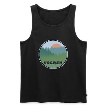 Vogesen - Männer Premium Bio Tank Top - Schwarz - Vorne - AI Model Male 178 light (178cm)