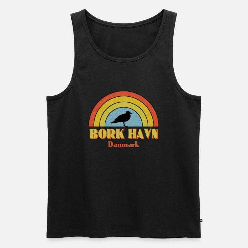 Bork Havn Dänemark - Männer Premium Bio Tank Top - Schwarz