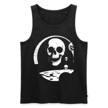 Horror Skull Skull Art Skull Gothic Heavy Metal - Men's Premium Organic Tank Top - black - Front - Michal (187cm)