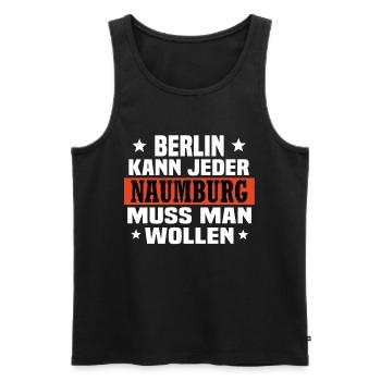 naumburg - Männer Premium Bio Tank Top - Schwarz - Vorne - Michal (187cm)