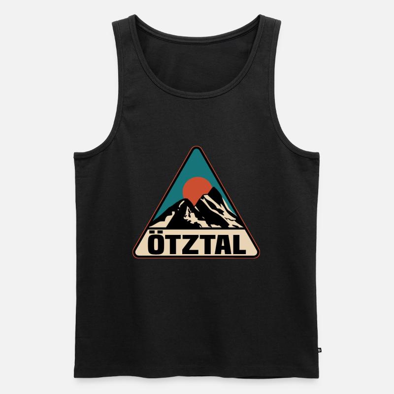 Ötztal - Männer Premium Bio Tank Top - Schwarz
