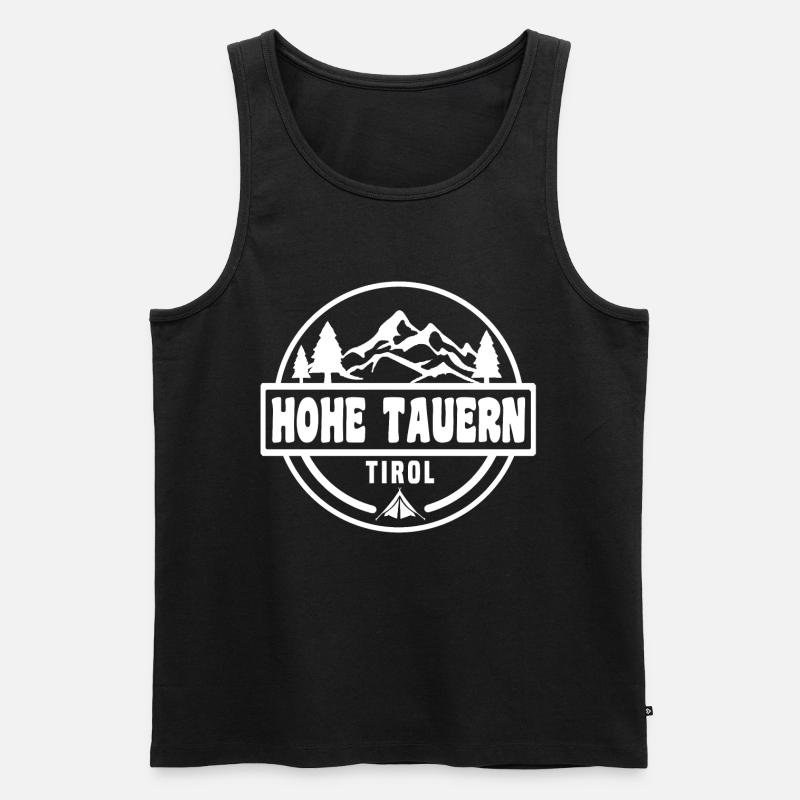 Hohe Tauern - Männer Premium Bio Tank Top - Schwarz